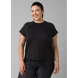 Prana Alpenglow Short Sleeve Shirt Plus Black NWT Size 1X